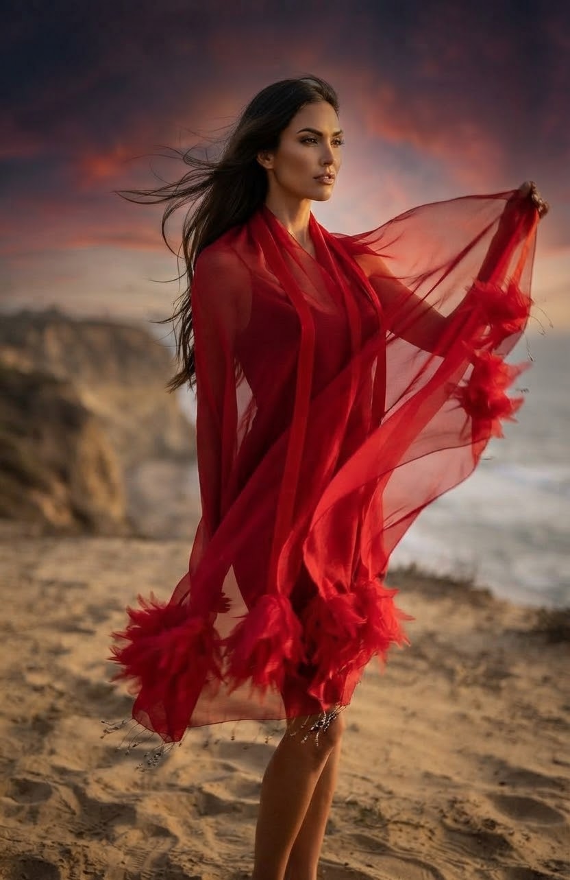 Flying Swan (Red) Scarf
