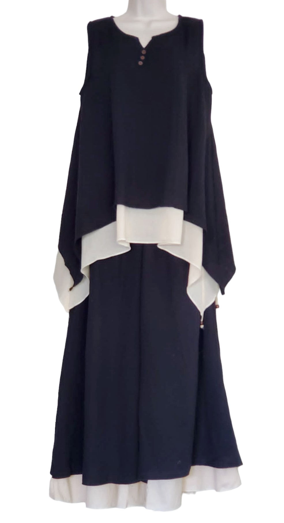 Napa (Black and Champagne) Women Top and Pants Set