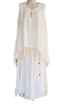 Napa (Cream and Champagne) Women Top and Pants Set