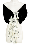 Hanging Tulips (Black) Scarf