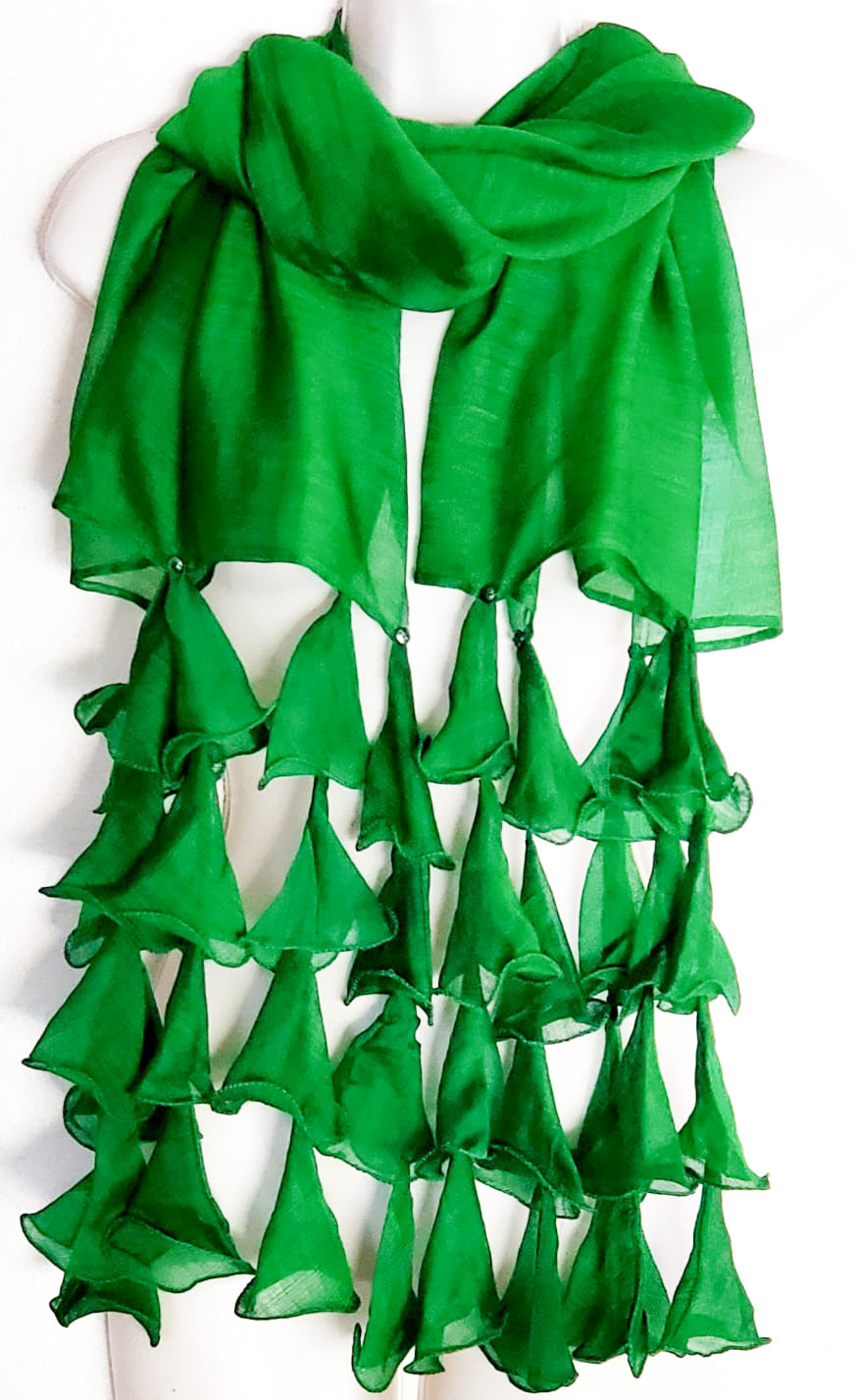 Hanging Tulips (Green) Scarf (SOLD OUT)