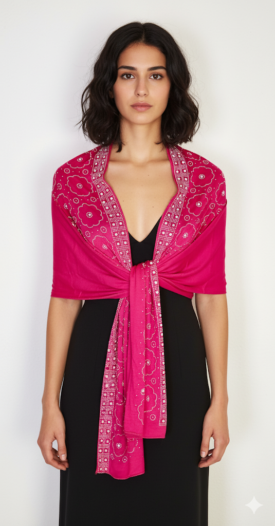 Hot Pink Flame - Women Shawl