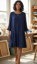 La Palma (Navy Blue) Women Dress