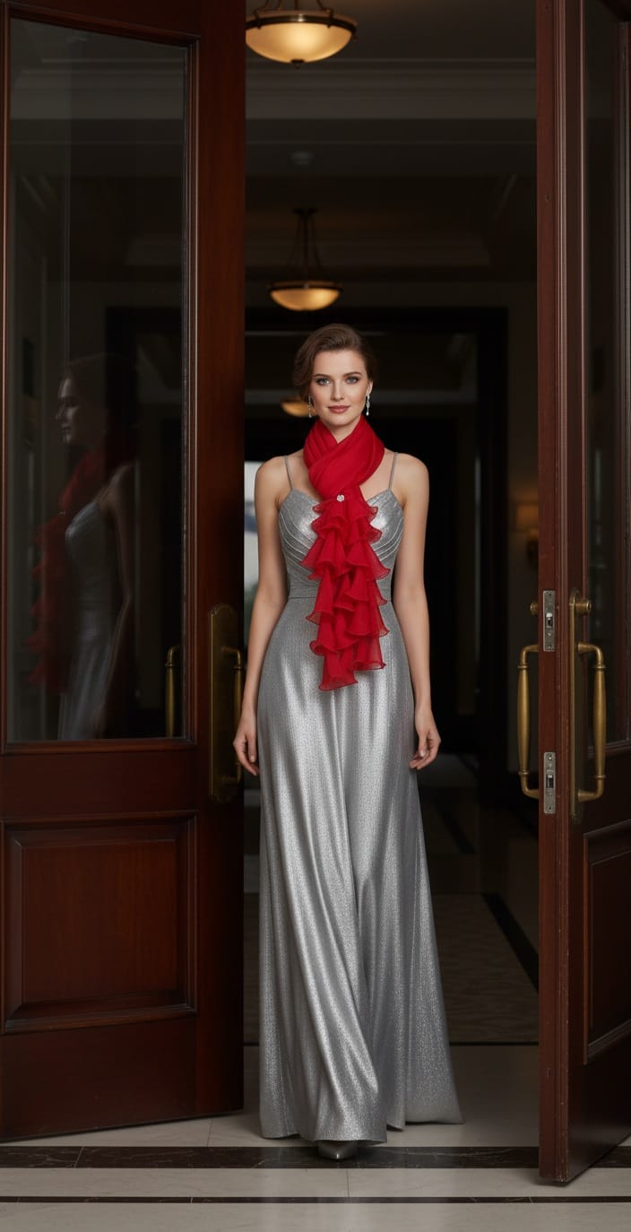 Hanging Tulips (Red) Scarf
