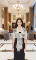 Splash Flower (White) Scarf