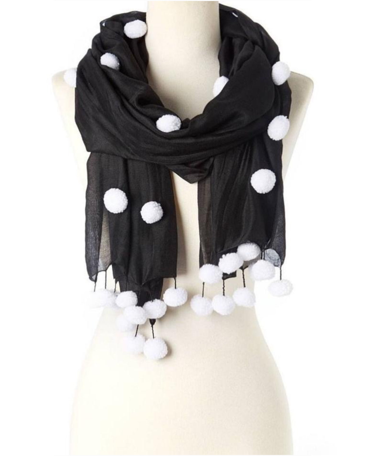 Pompom (Black) Scarf (SOLD OUT)