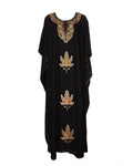 Kaftan Dress (Black with Red Leaves) (SOLD OUT)