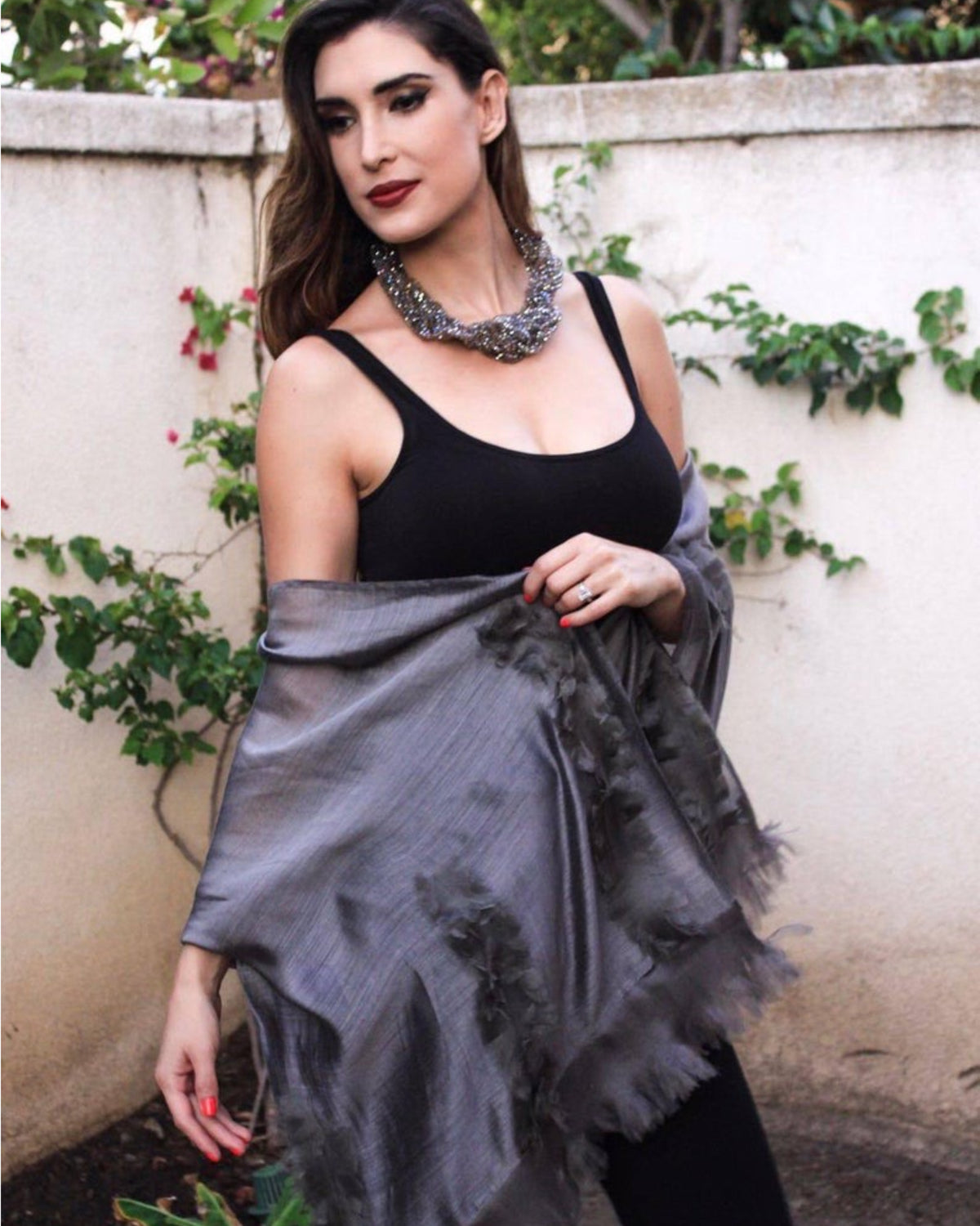 Silk Modal Gray Scarf