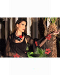 Hibiscus (Black with Red Flowers) Scarf