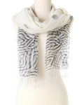 Zebra Stripes Hand Painted Scarf